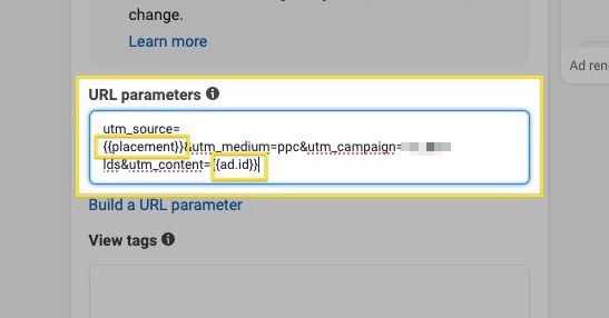 Dynamic URL Parameters in Meta Ads Account